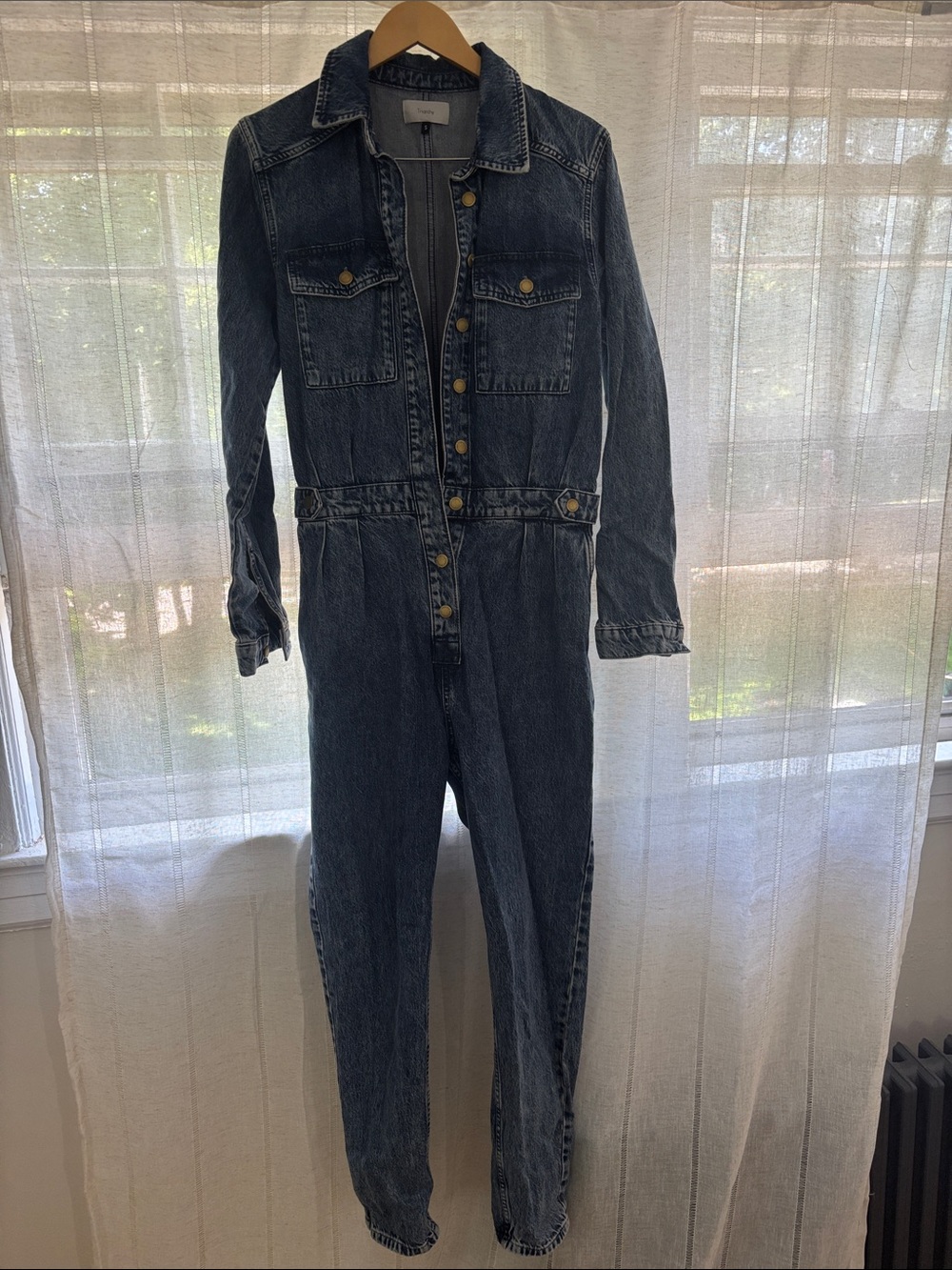 Triarchy Pleated Denim Jumpsuit